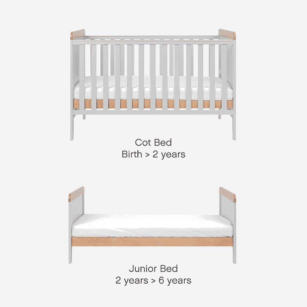 Rio 2 Piece Room Set Dove Grey Oak Tutti Bambini