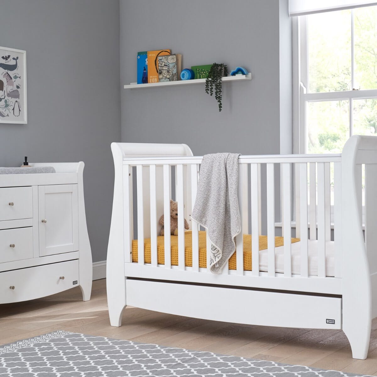 Katie 2 Piece Nursery Furniture Set White - Tutti Bambini