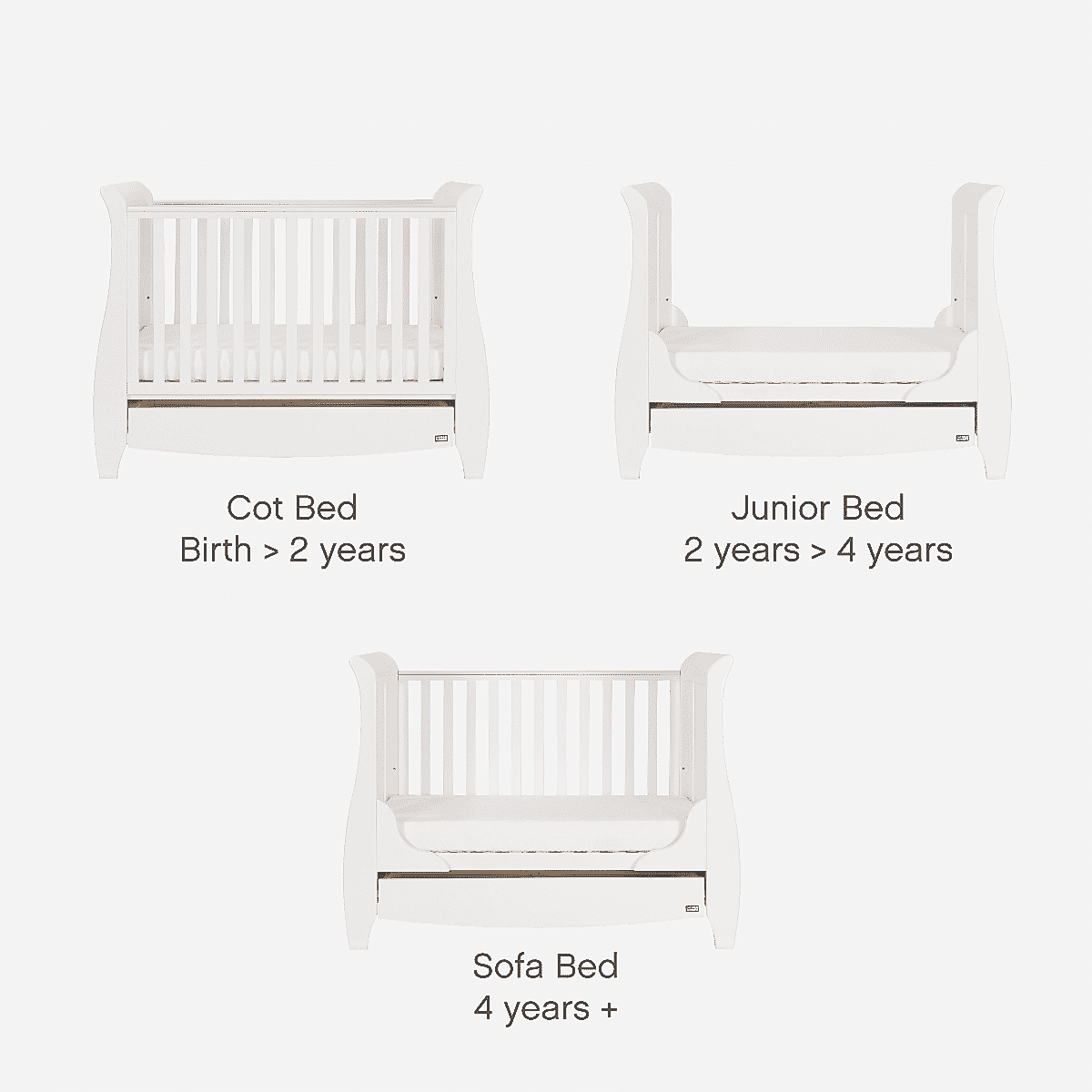 Katie 2 Piece Nursery Furniture Set White Tutti Bambini