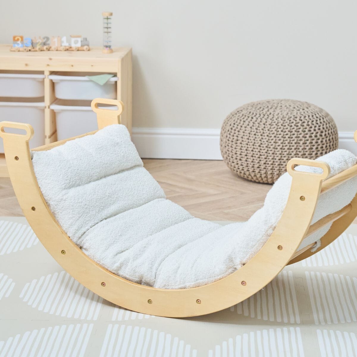 Scala Montessori Pikler Rocking Frame Cushion - Boucle Natural