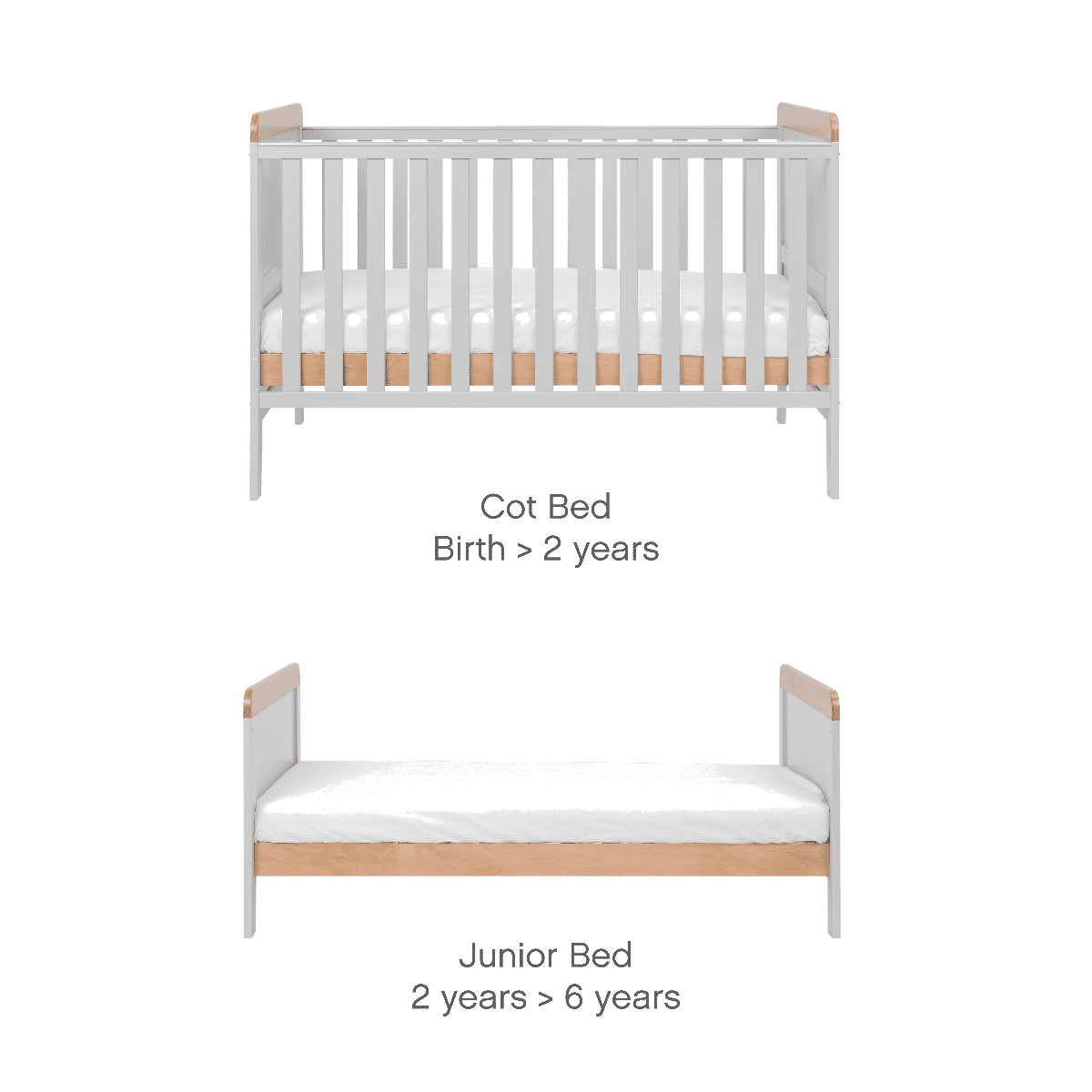 rio cot bed with cot top changer