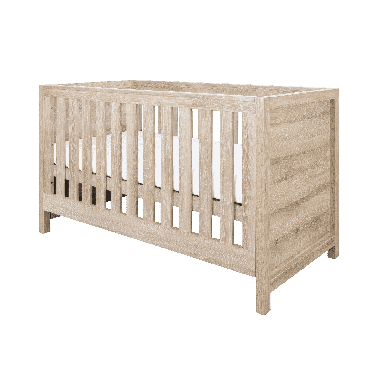 oak cot bed with mattress