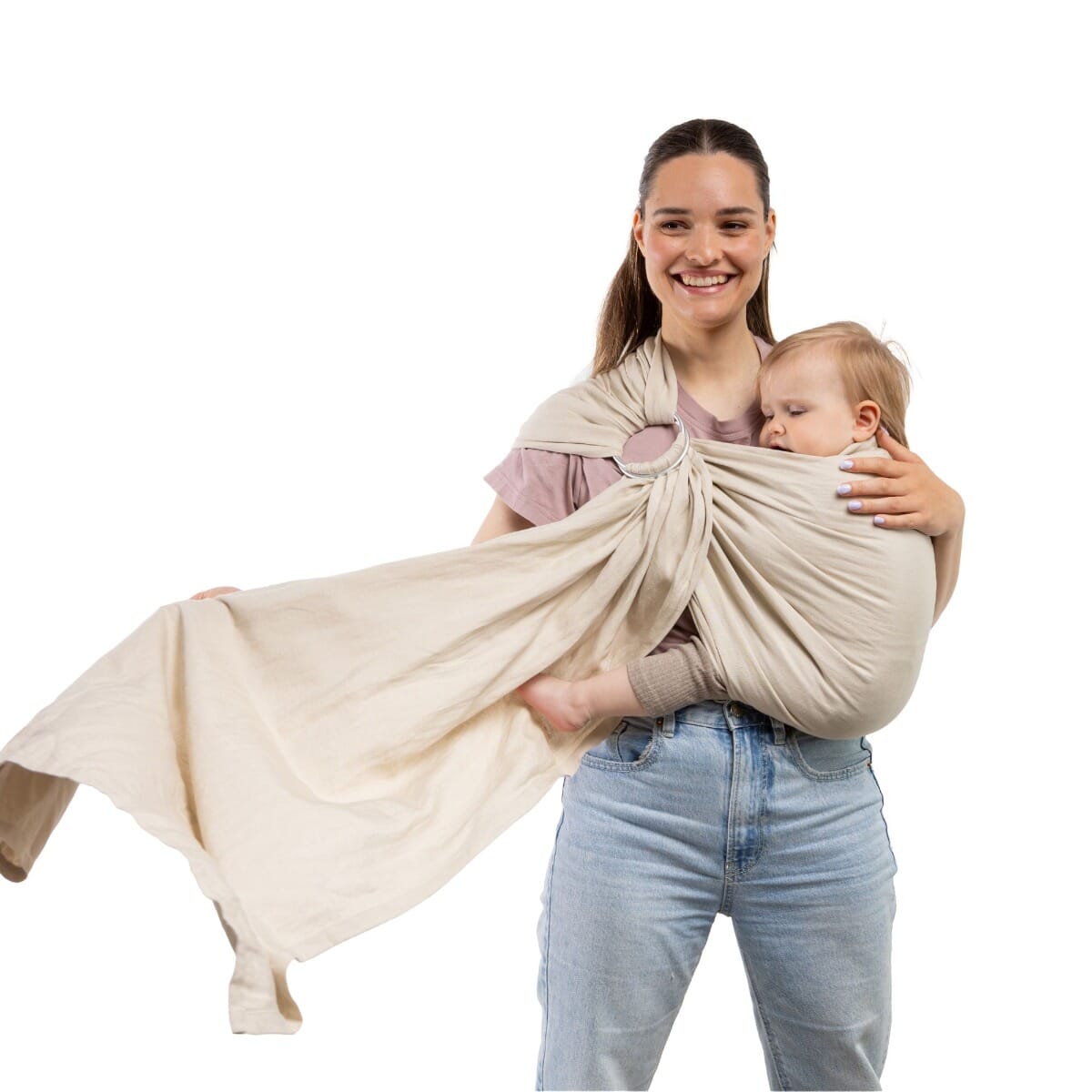 Boba Ring Sling Baby Carrier Pampas Beige