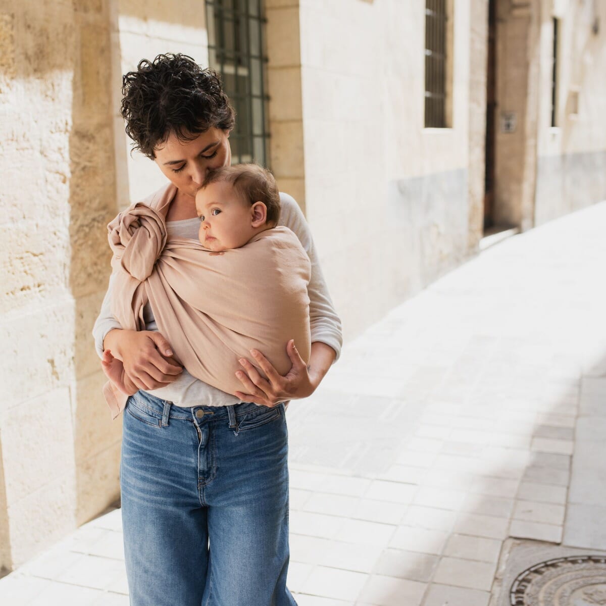 Boba Ring Sling Baby Carrier Peony Pink