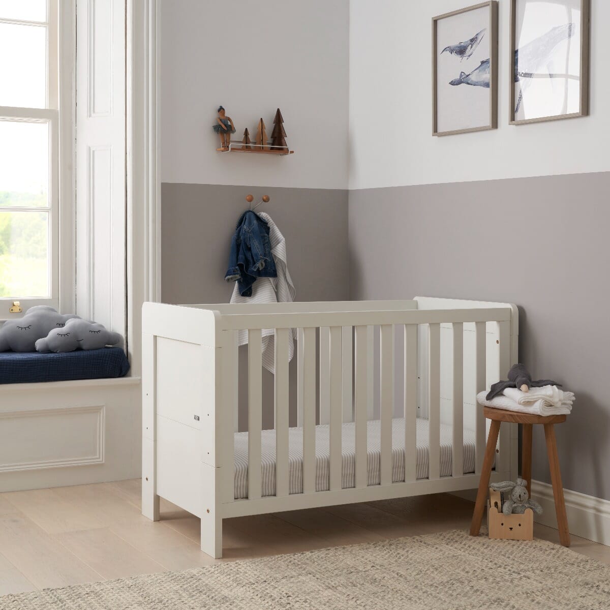 Essentials Alba Mini Cot Bed Mattress Bedding Bundle Tutti Bambini