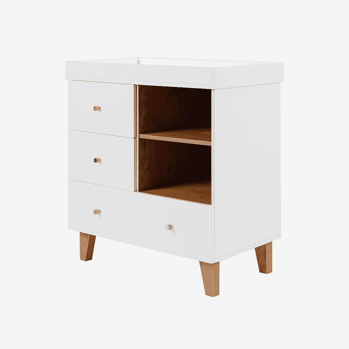 Distressed white changing table deals