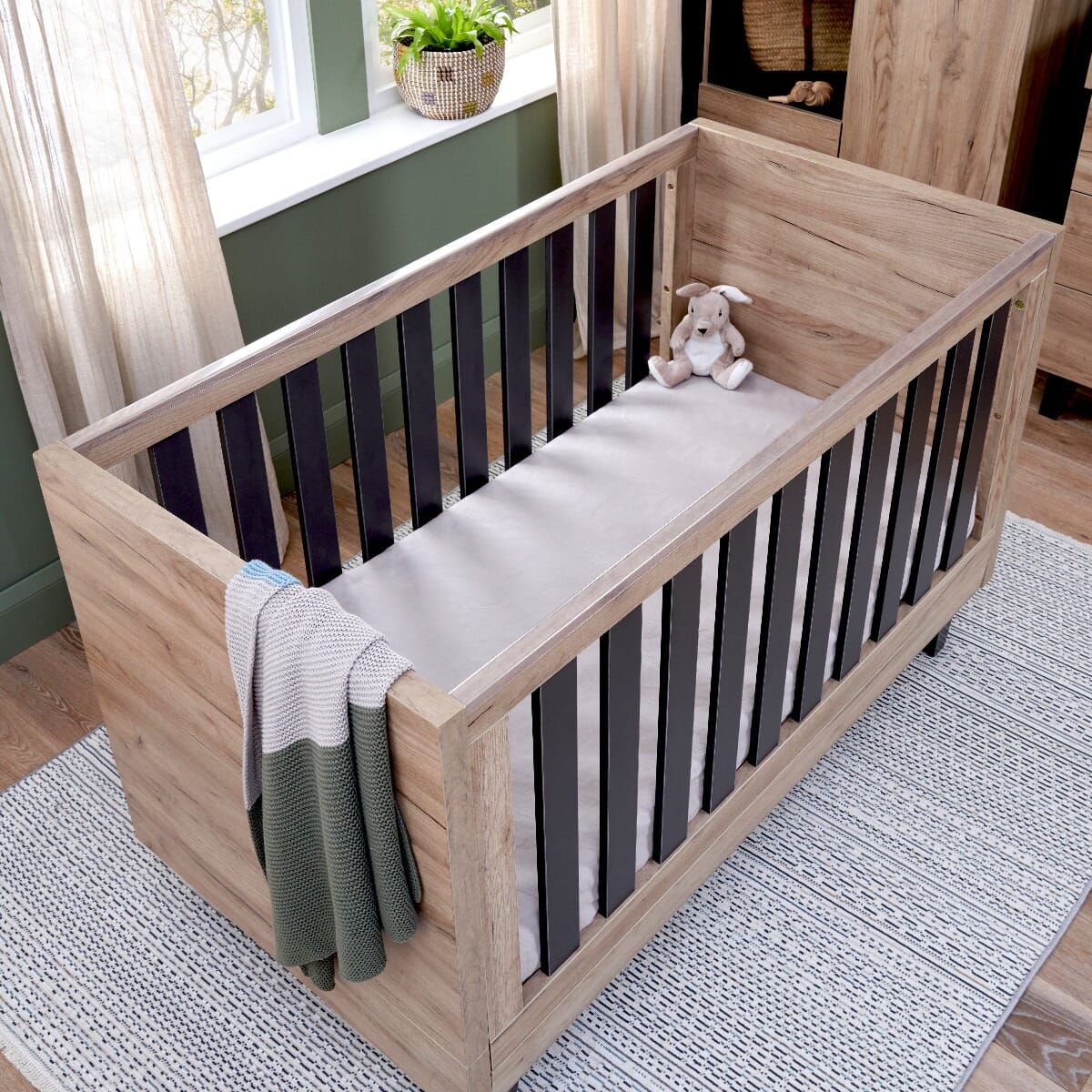 Distressed wood clearance crib