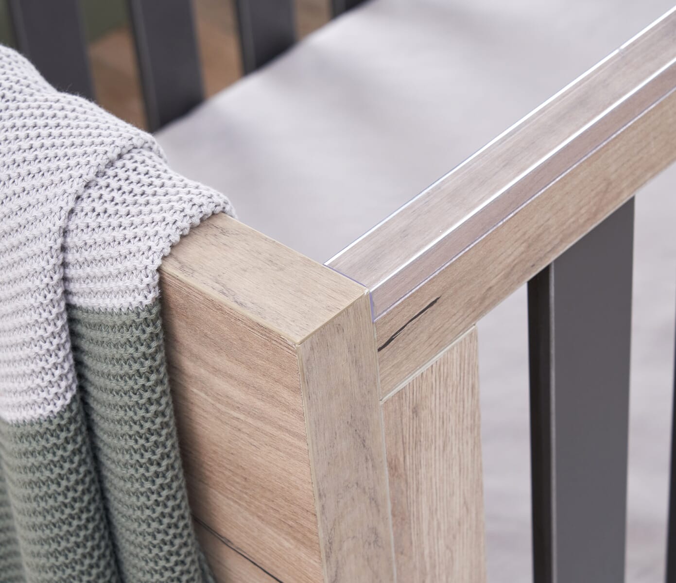 Grey wood cot discount
