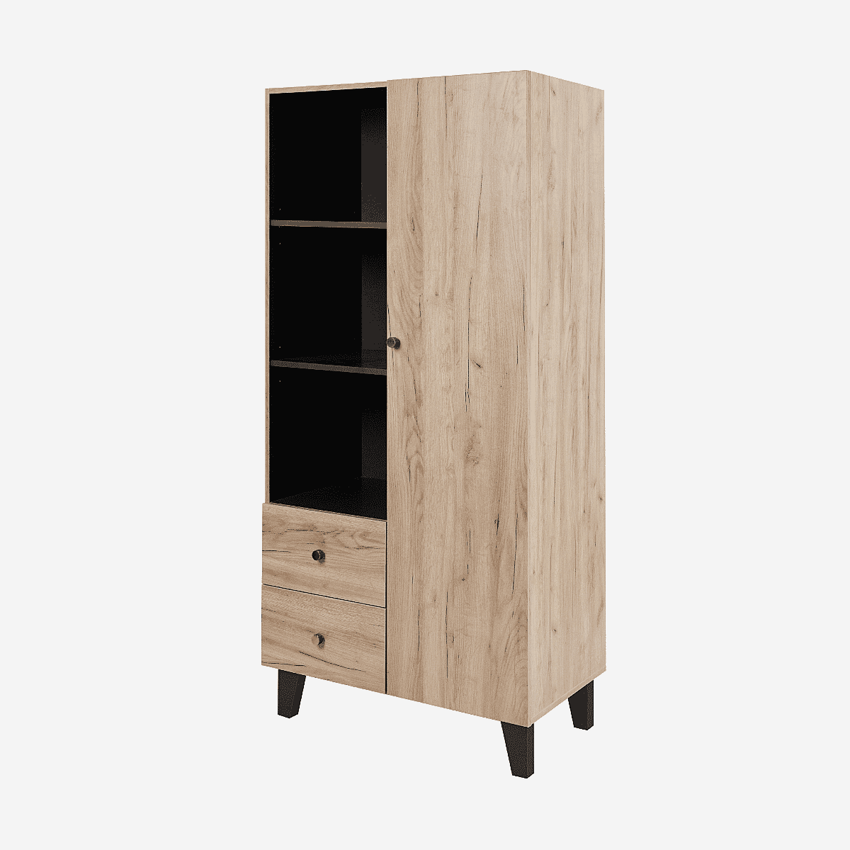 Salinas rustic oak storage cabinet discount