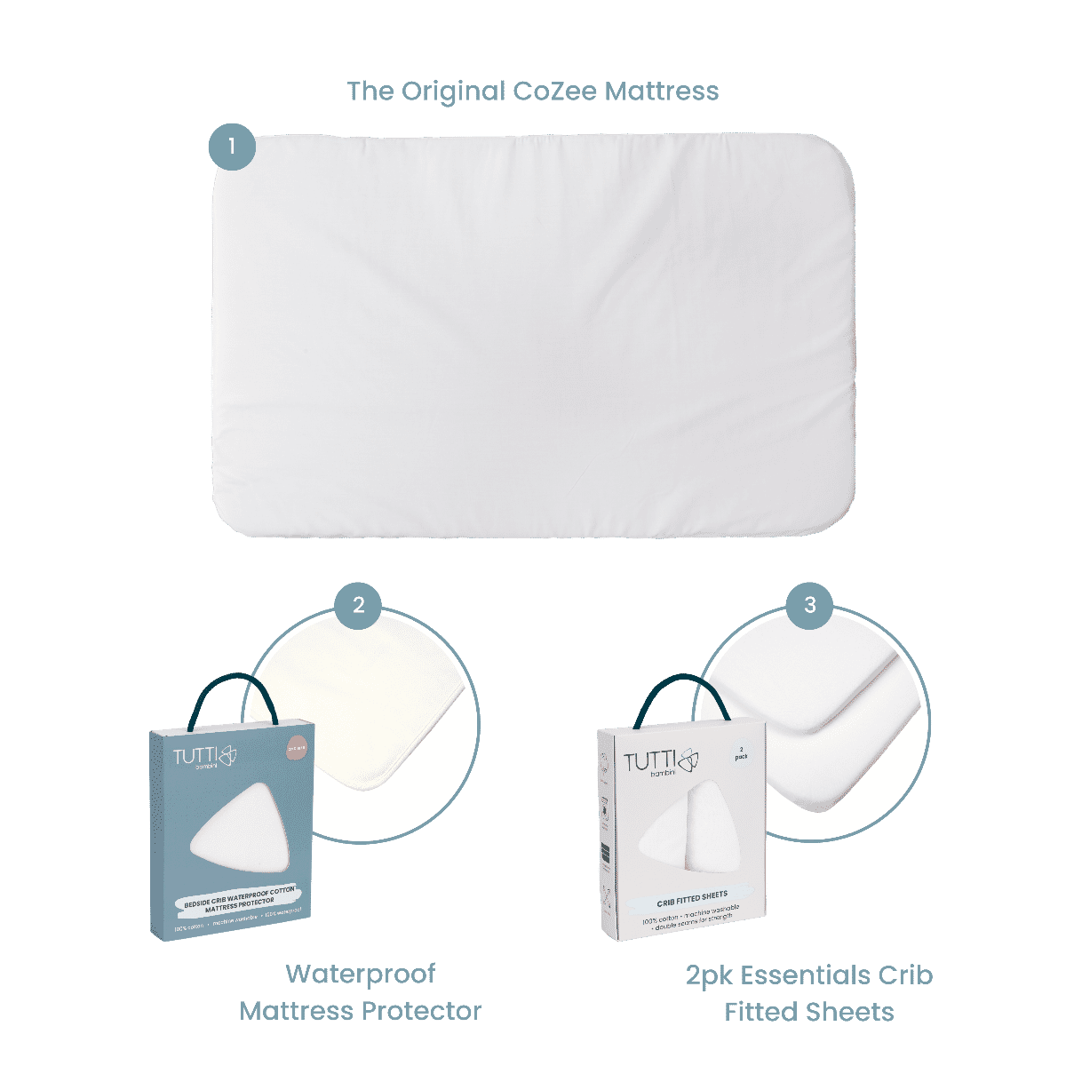 CoZee Essentials Mattress & Bedding Bundle