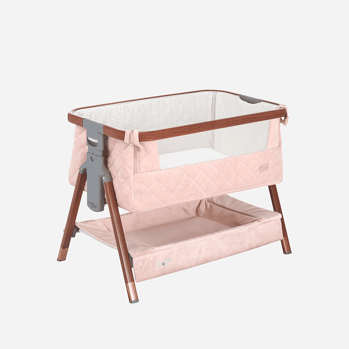 CoZee Luxe Mini Me Crib Walnut Blush