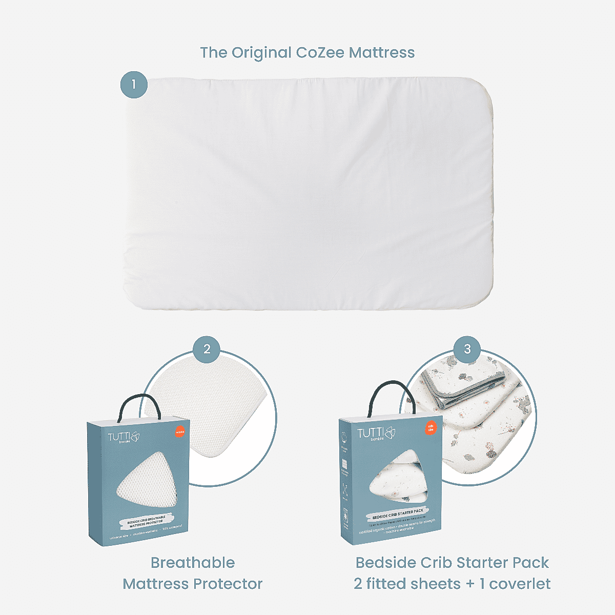 CoZee Supreme Mattress Bedding Bundle Tutti Bambini