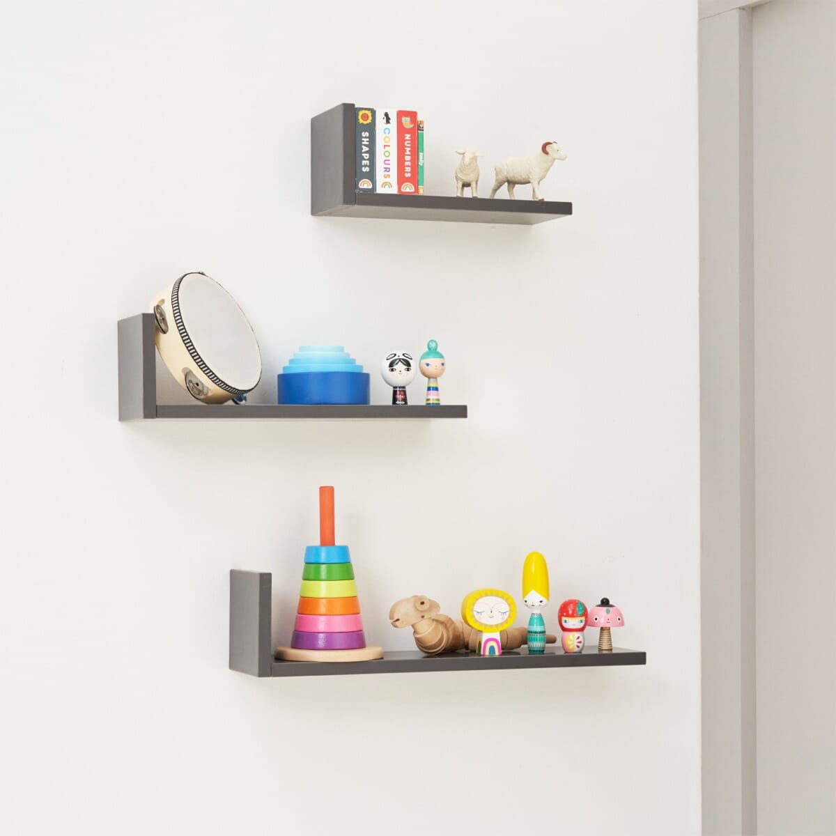 Grey deals wall shelves