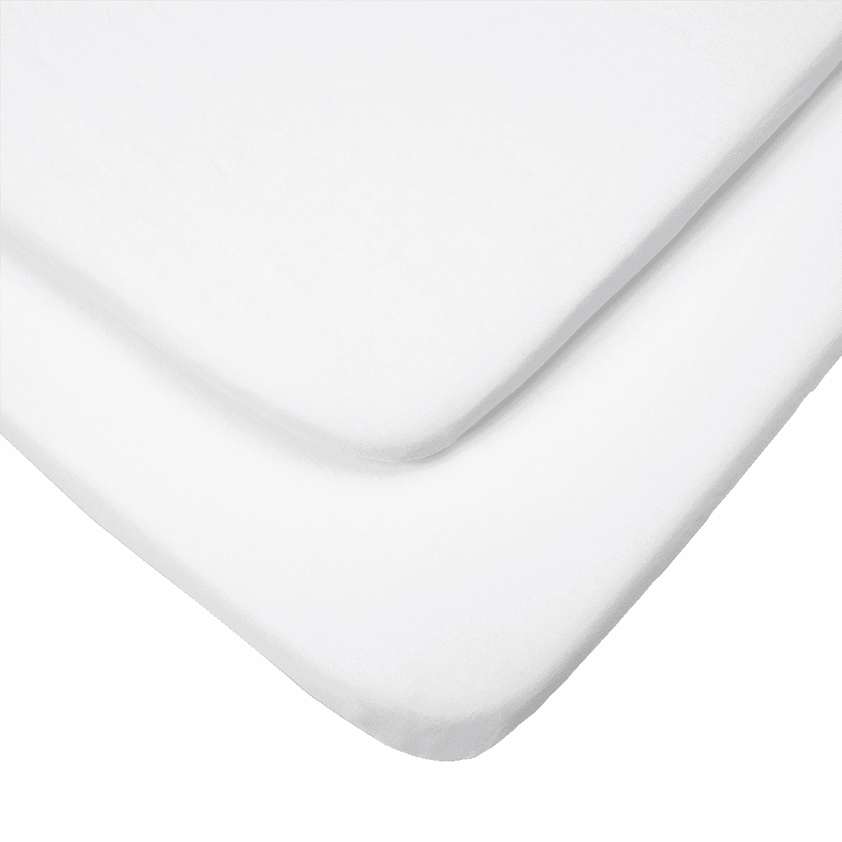 Essentials Crib Fitted Sheets 2pk - White