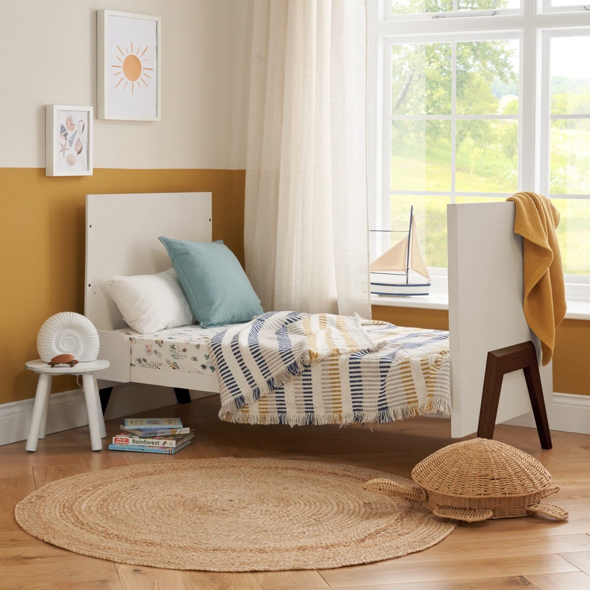Walnut cot bed on sale