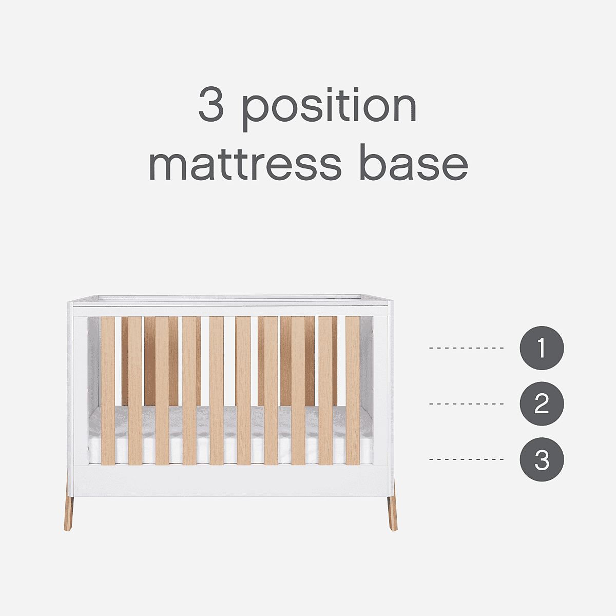 White timber cot on sale
