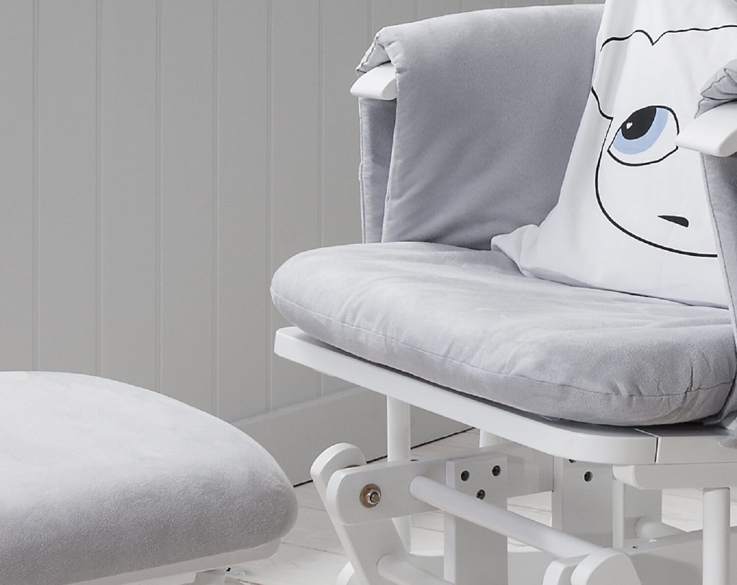 tutti bambini glider chair grey