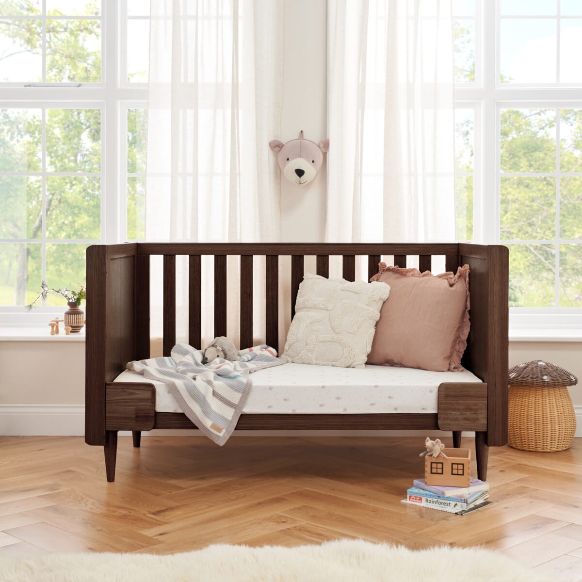 Brown toddler bed hotsell