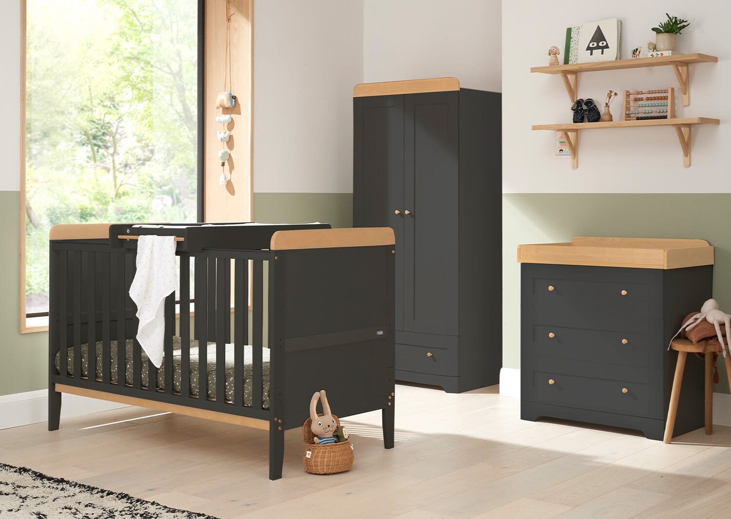 Dark wood baby furniture 2024 sets