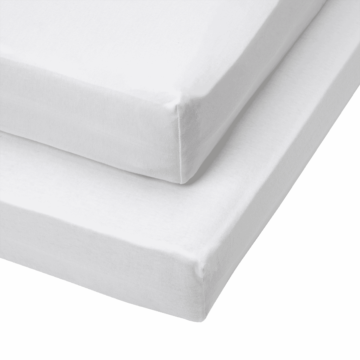 Essentials Cot Bed Fitted Sheets 2pk - White
