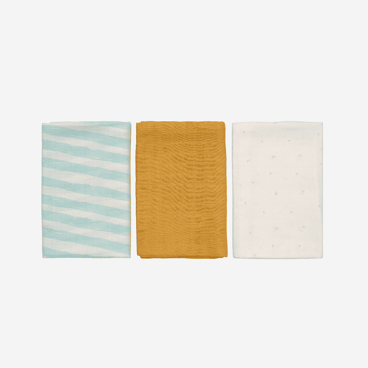 Muslin Swaddle Wraps 3pk Run Wild