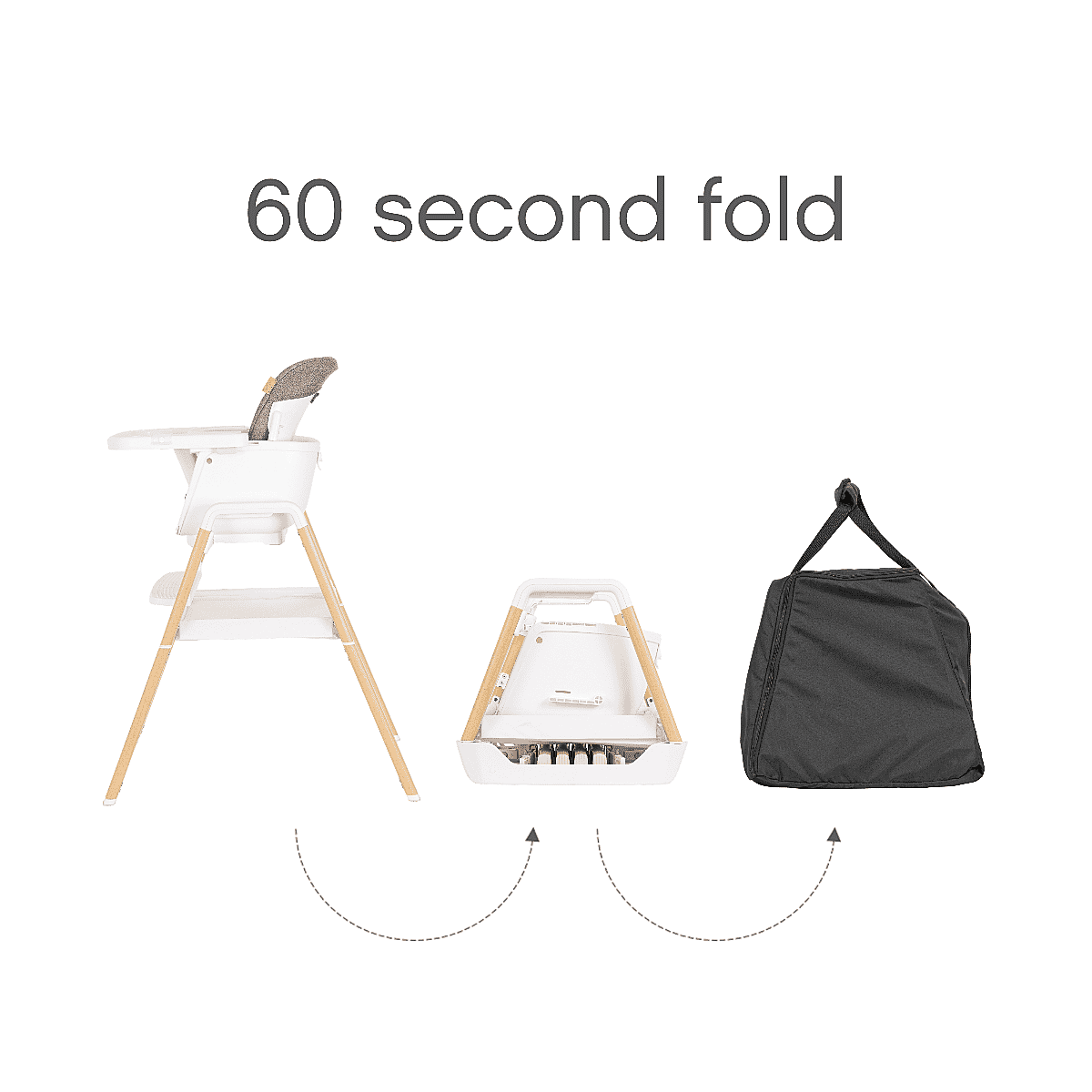 Nova Birth to 12 Highchair Package White Oak - Tutti Bambini