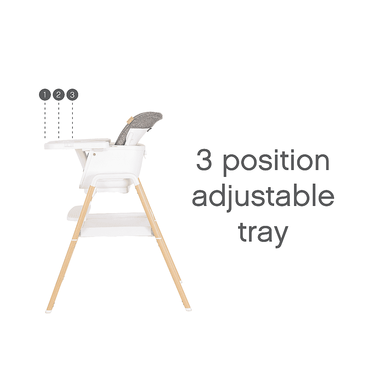 Nova Birth to 12 Highchair Package White Oak - Tutti Bambini