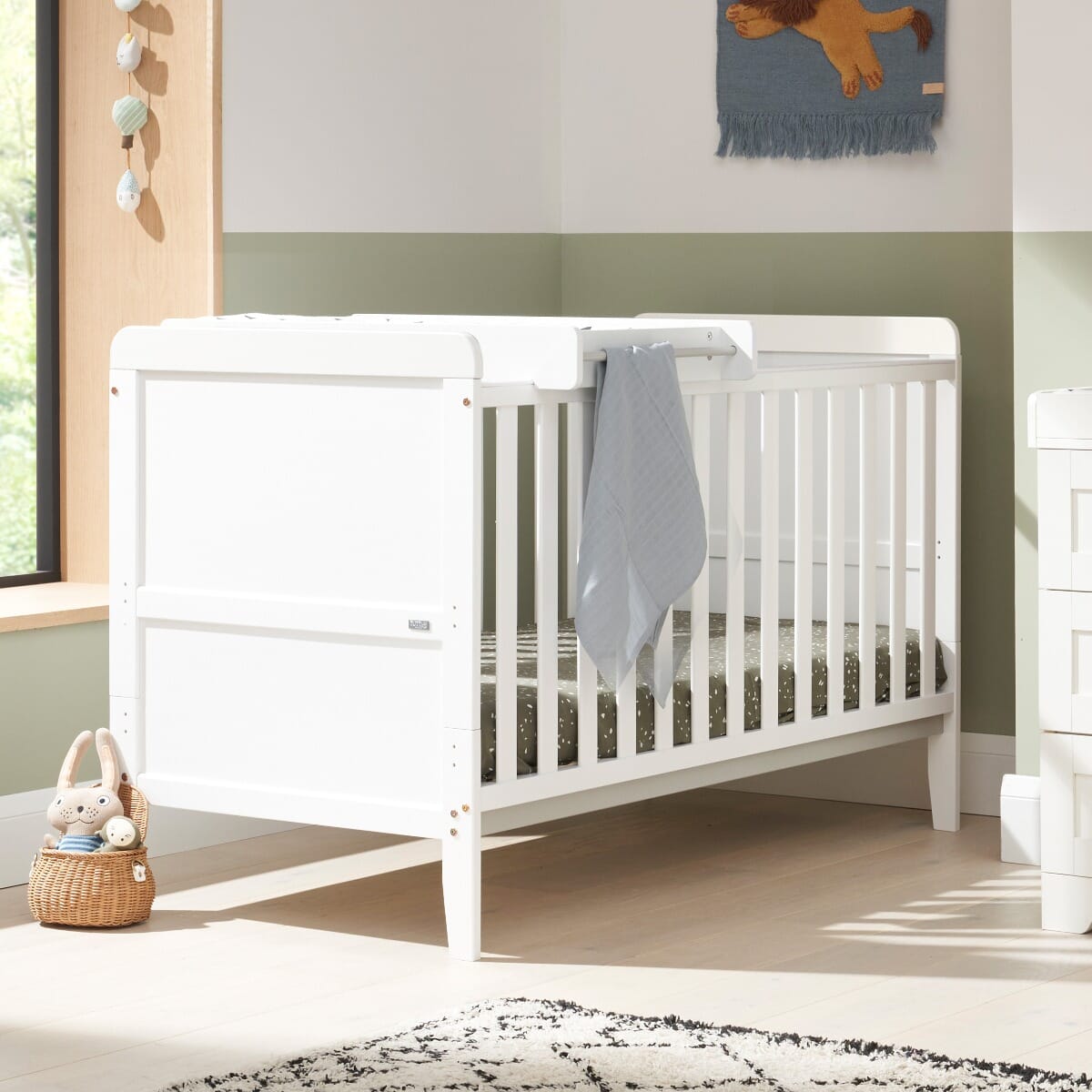 Cot bed 2024 changing mat