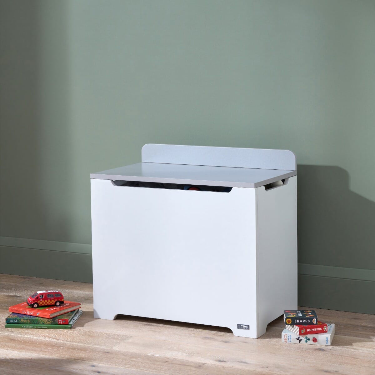 Grey and hot sale white toy box