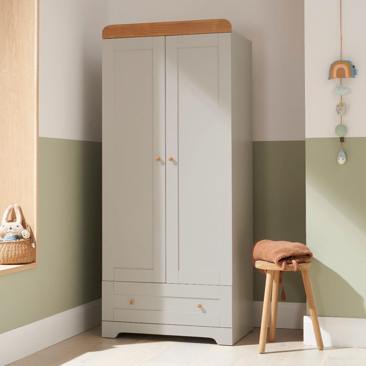 Grey armoire for nursery cheap