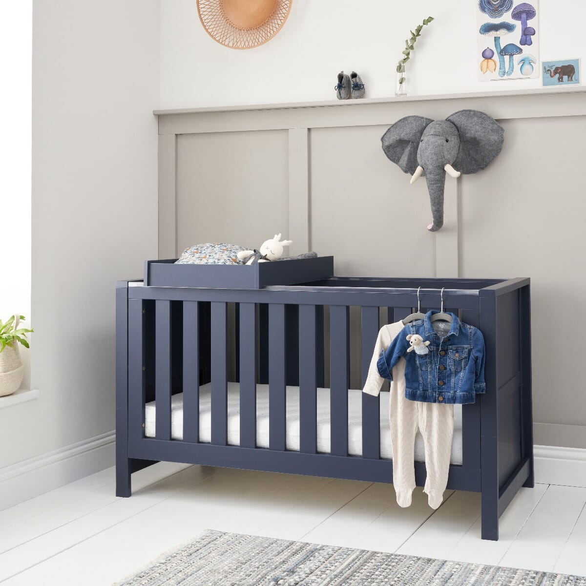 Navy blue deals nursery furniture set