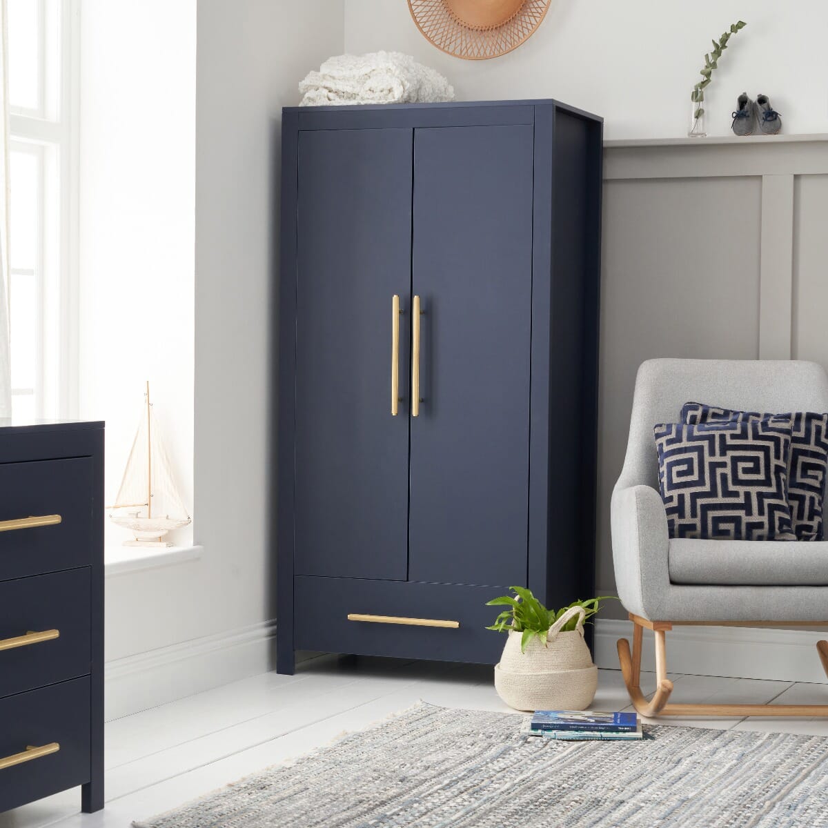 Navy armoire store